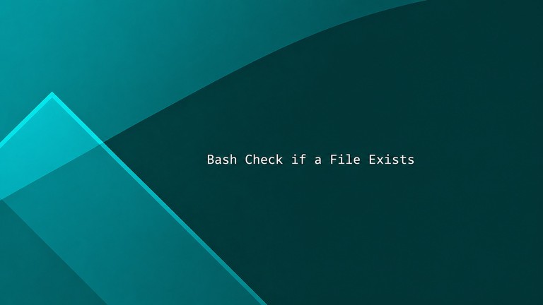 Bash Check if a File Exists