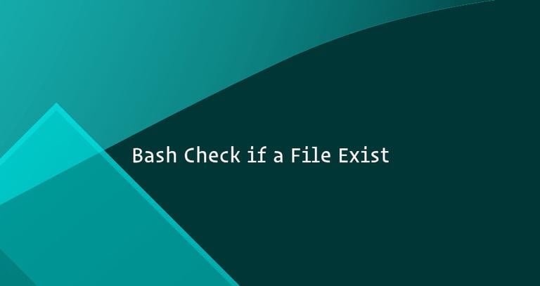 Bash Check if a File Exists