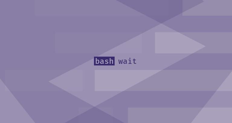 Linux Bash wait
