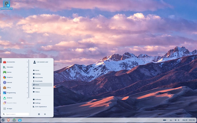 Zorin OS desktop screenshot