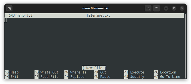 nano create file