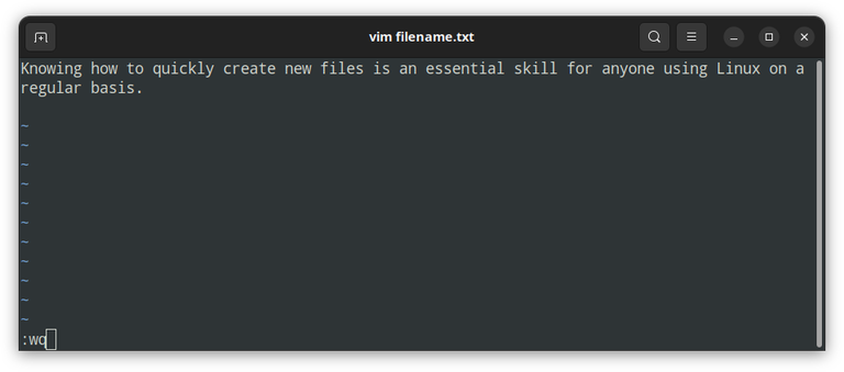 vim create file