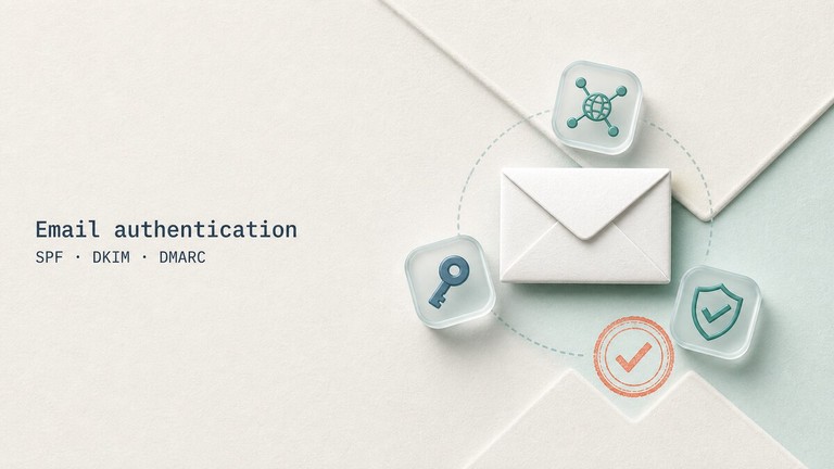 Email envelope passing SPF, DKIM, and DMARC authentication checks