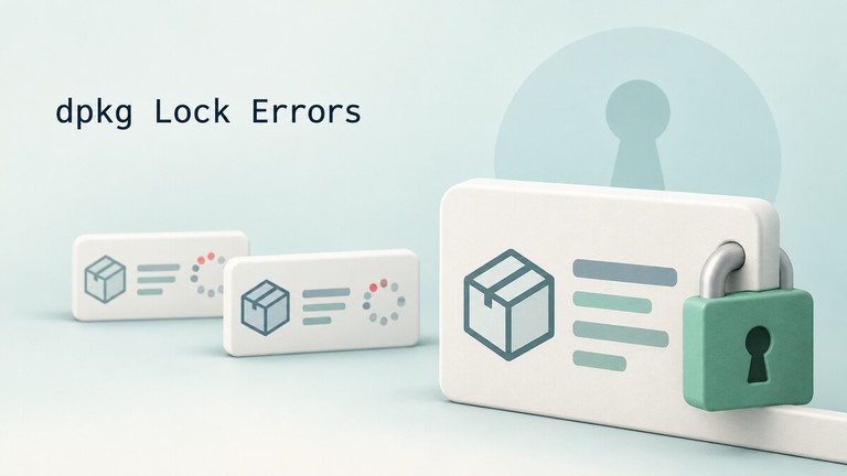APT and dpkg package operations waiting at a shared package lock