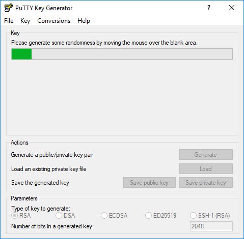 Generate SSH Keys PuTTYgen