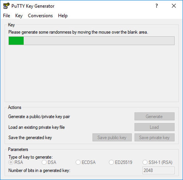 Generate SSH Keys PuTTYgen