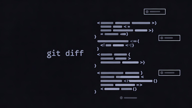 git diff command showing changes between commits in Git