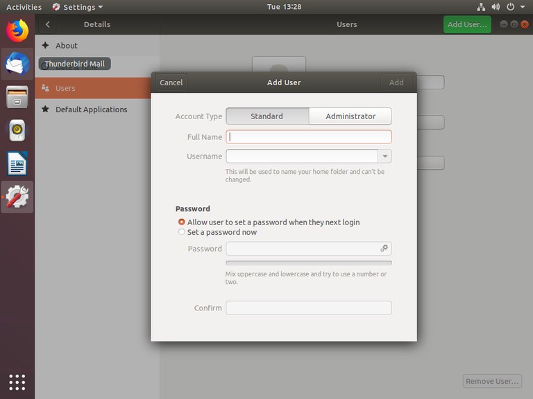 Ubuntu Add User