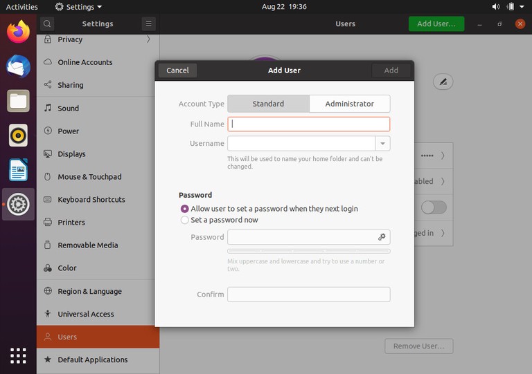 Ubuntu Add User