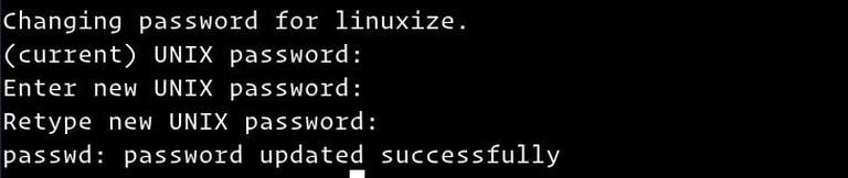 linux change user password