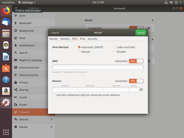 Ubuntu Interface Settings