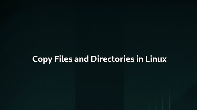 Linux copy files and directories