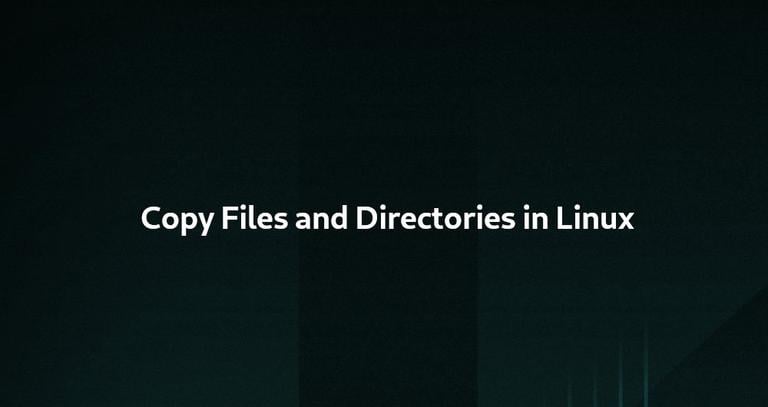 Linux copy files and directories