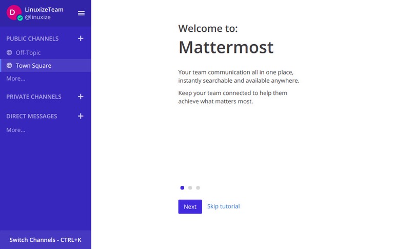 Mattermost Dashboard