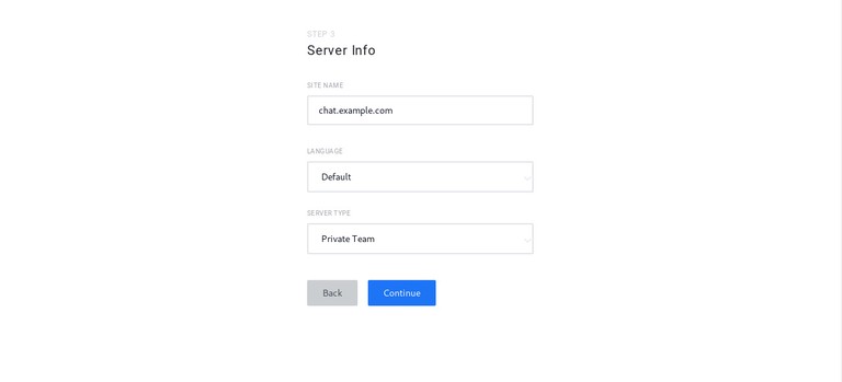 Rocket.Chat Setup Wizard - Step 3