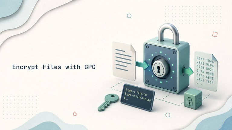 Encrypting a file with the gpg command in a Linux terminal