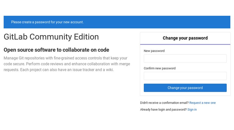 GitLab change Password