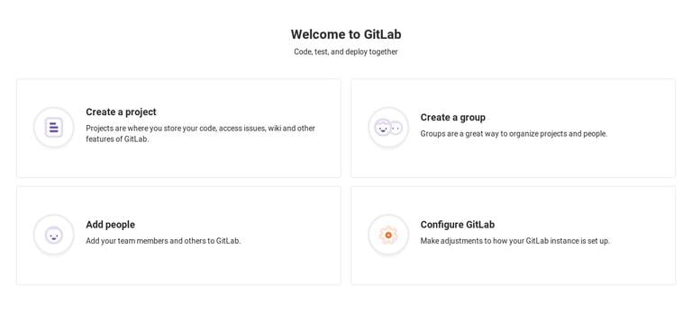 GitLab Welcome Page
