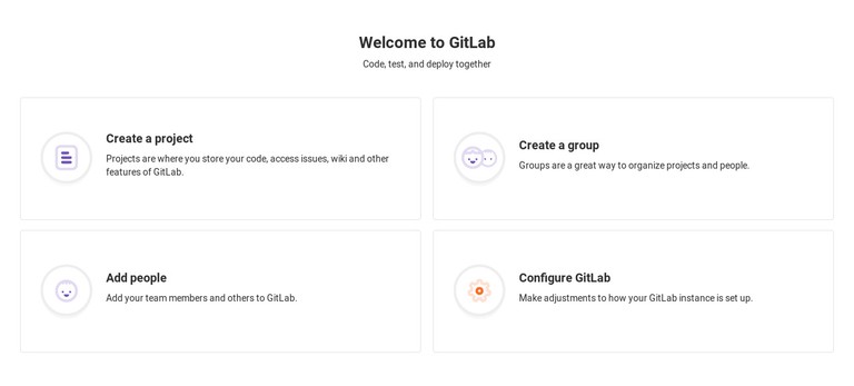 GitLab Welcome Page