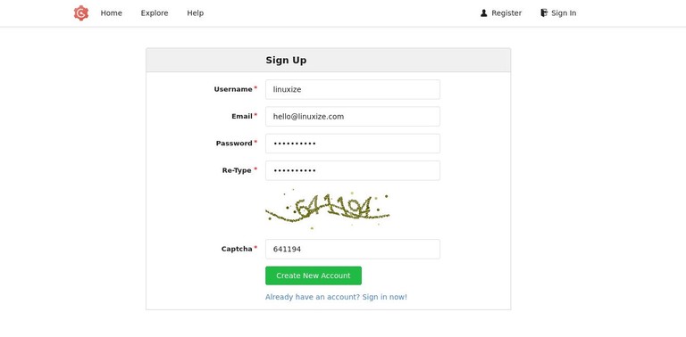 Gogs register