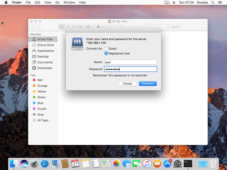 macOS Samba Login
