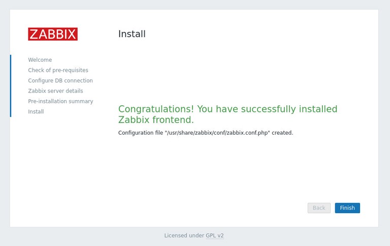 Zabbix install