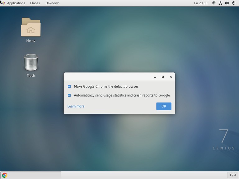 CentOS Google Chrome Default Browser
