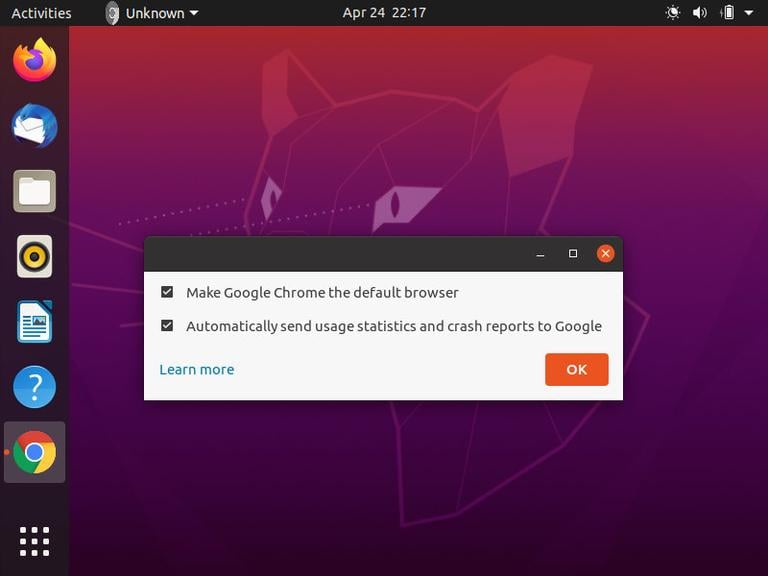 Ubuntu Google Chrome Default Browser