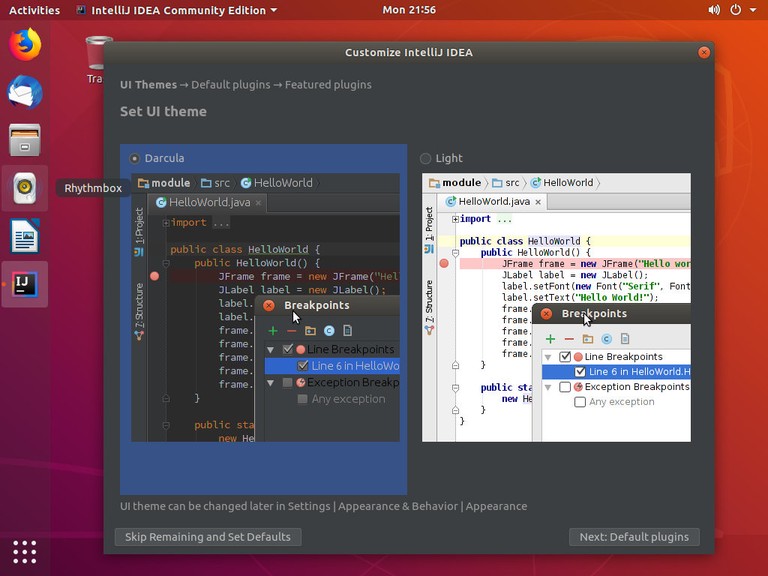 Ubuntu IntelliJ IDEA Customize