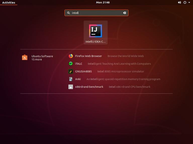 Ubuntu IntelliJ IDE Start