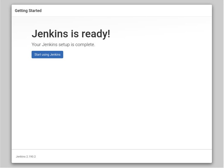 jenkins is ready