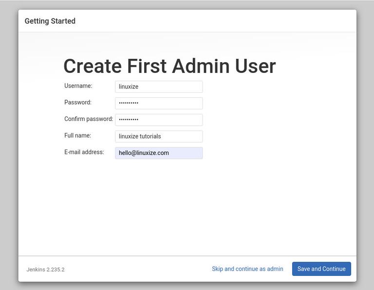 jenkins create admin user