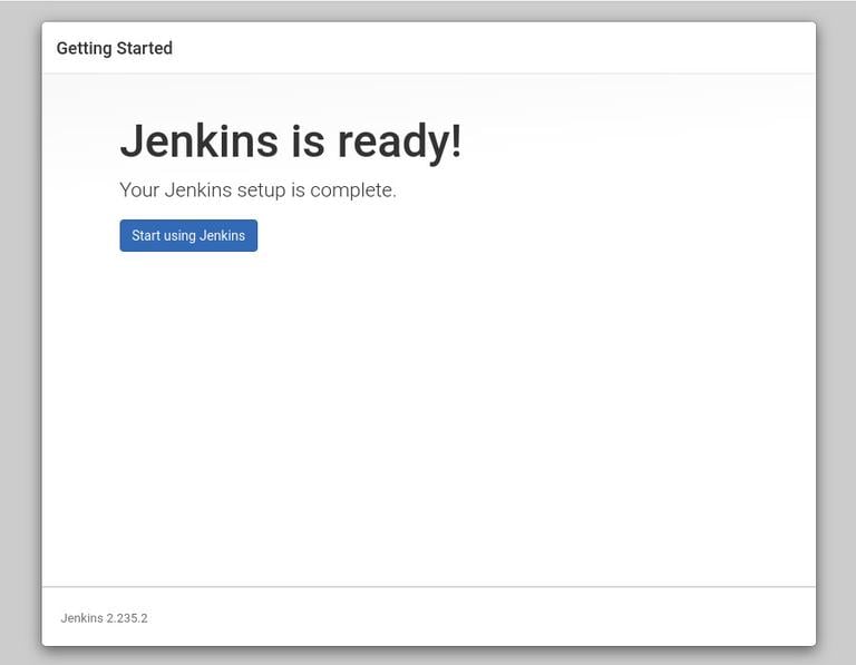 jenkins is ready