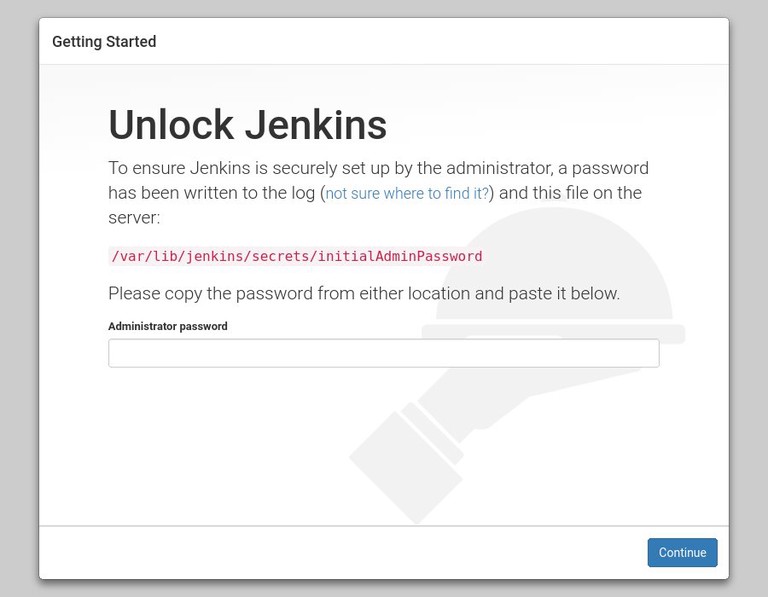 unlock jenkins