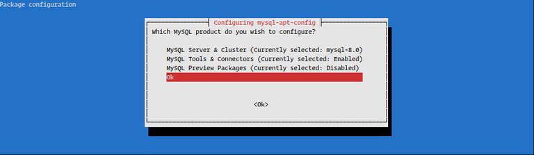 debian select mysql version