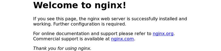 Nginx CentOS landing page