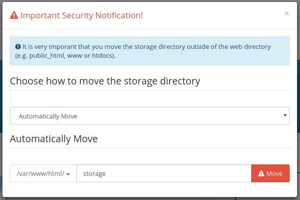 Install OpenCart move storage