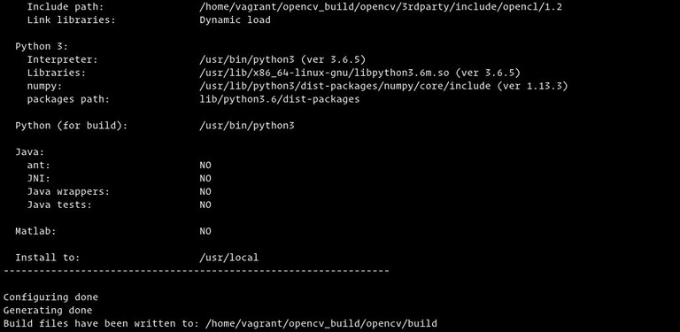 Configuring OpenCV with CMake