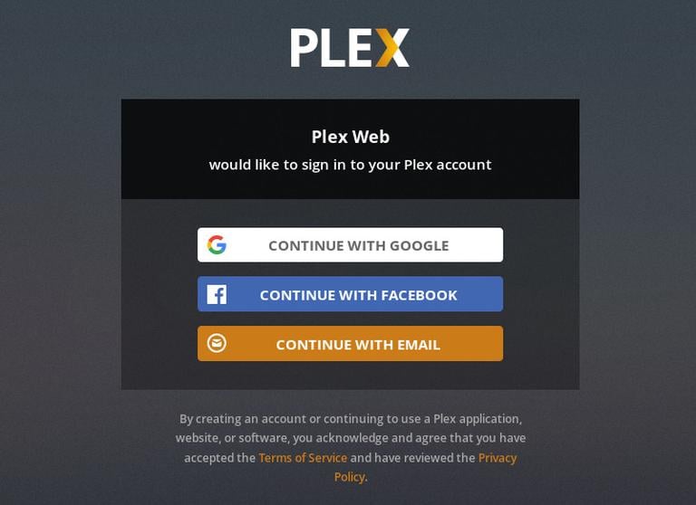 Plex Media Server Sign In