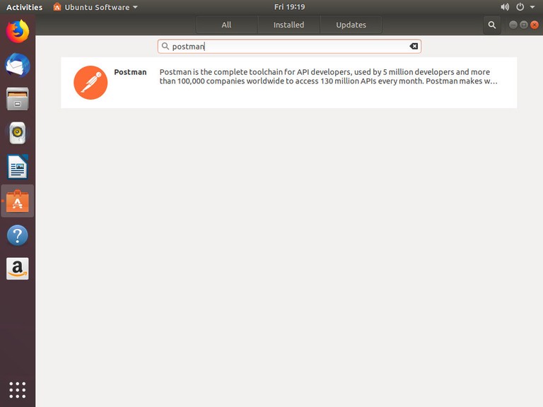 Install Postman Ubuntu Software Center