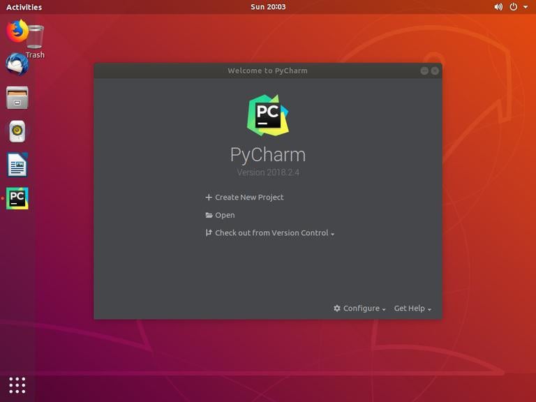 Ubuntu PyCharm New Project
