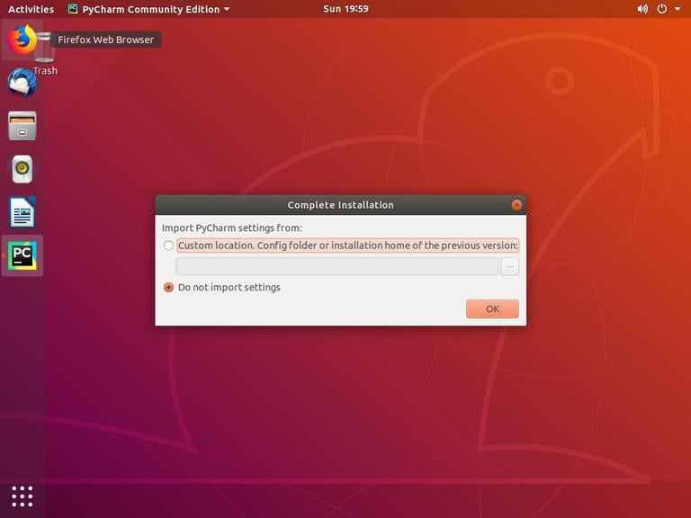 Ubuntu PyCharm Settings