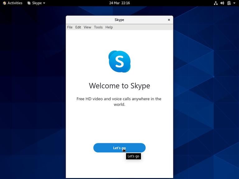 CentOS Skype Window