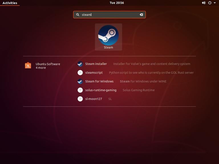 Ubuntu Start Steam