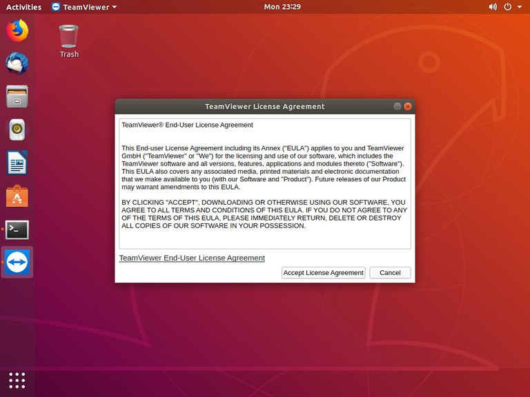 Ubuntu TeamViewer Default Browser