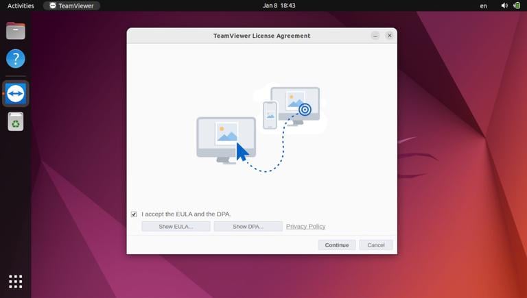 Ubuntu TeamViewer Start