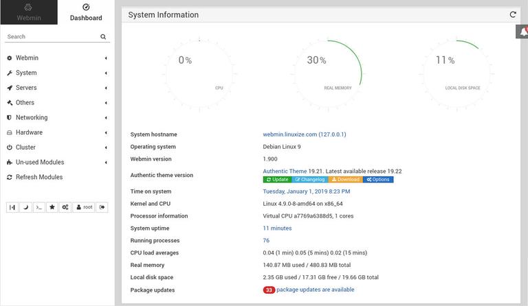 Как удалить webmin debian