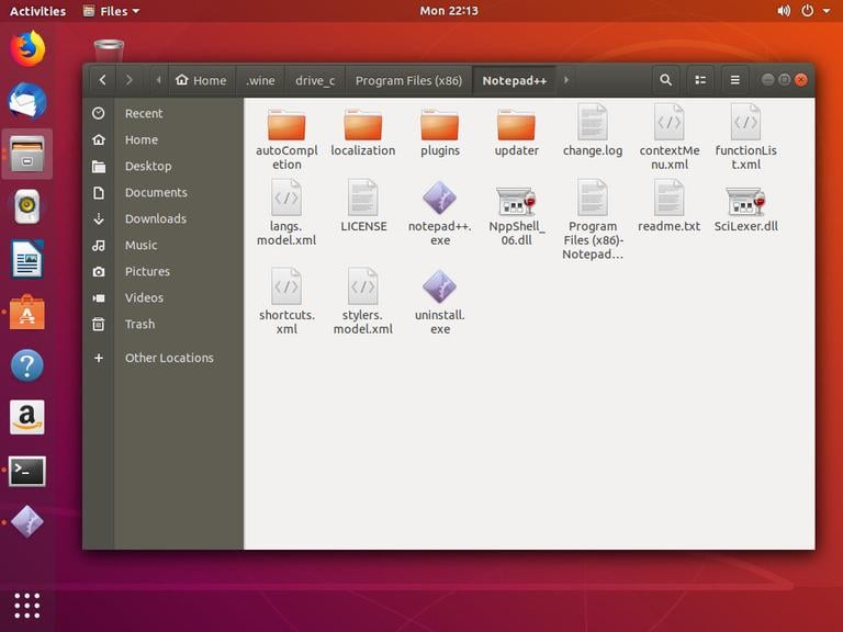 Ubuntu Notepad++ Start