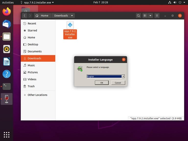 Installazione di Ubuntu Notepad++ 