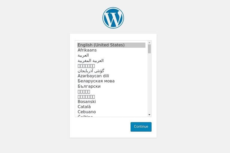 Install wordpress language selector